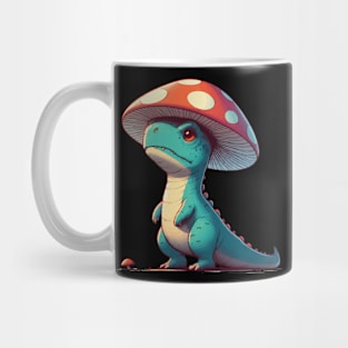 Cute Mushroom Hat Dinosaur Tyrannosaurus Rex Mug